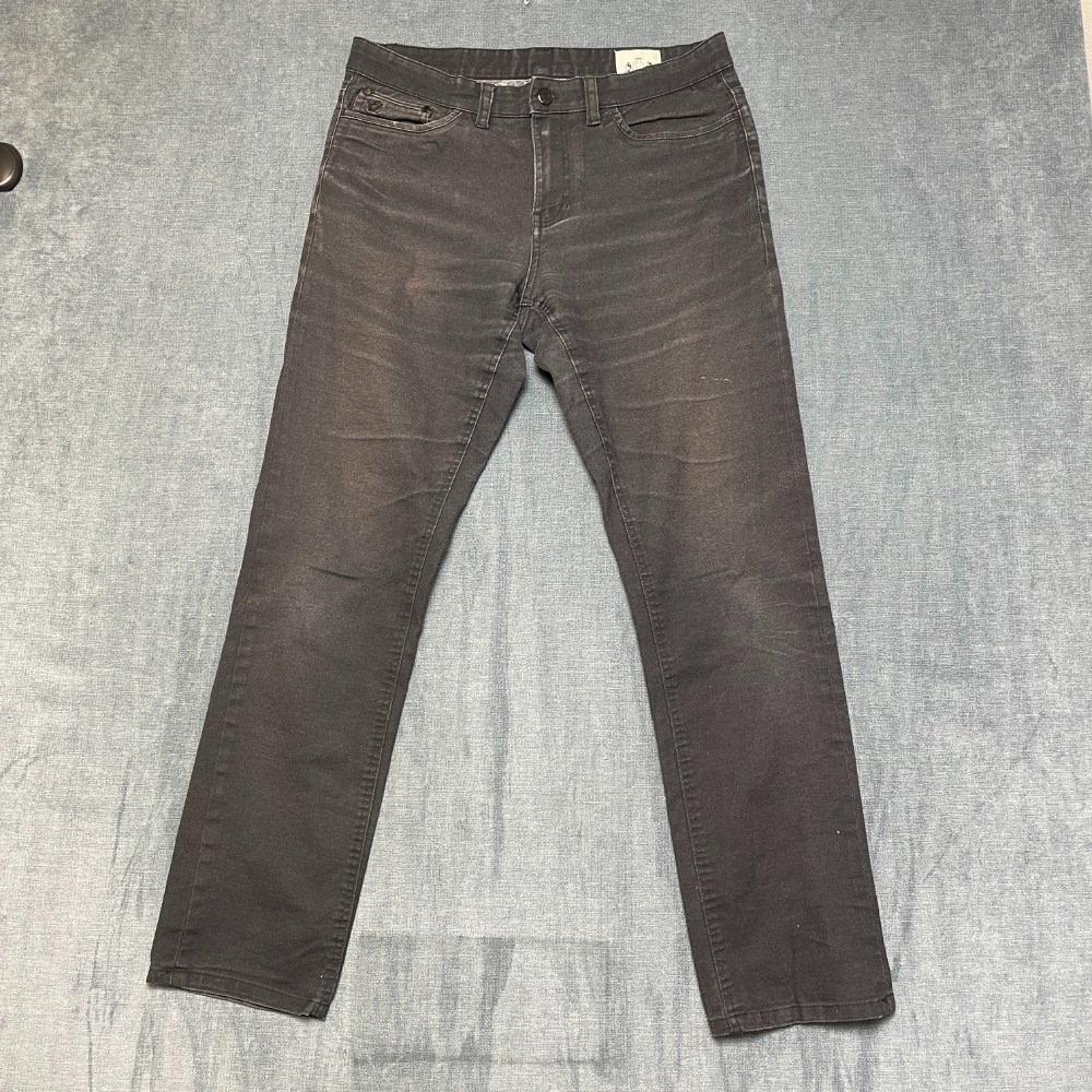 English Laundry Jeans Mens 32x32 Black Denim Cotton Stretch Regular Straight Leg